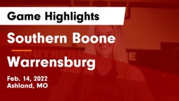 Southern Boone  vs Warrensburg  Game Highlights - Feb. 14, 2022