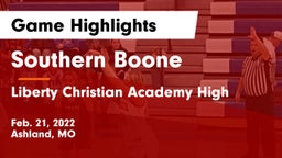 Southern Boone  vs Liberty Christian Academy High Game Highlights - Feb. 21, 2022