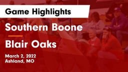 Southern Boone  vs Blair Oaks  Game Highlights - March 2, 2022