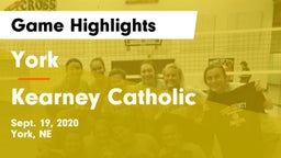 York  vs Kearney Catholic  Game Highlights - Sept. 19, 2020