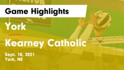 York  vs Kearney Catholic  Game Highlights - Sept. 18, 2021