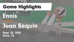 Ennis  vs Juan Sequin  Game Highlights - Sept. 25, 2020