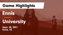 Ennis  vs University  Game Highlights - Sept. 28, 2021