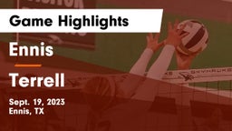 Ennis  vs Terrell  Game Highlights - Sept. 19, 2023
