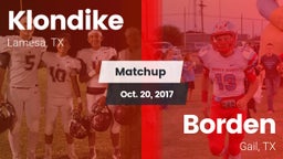 Matchup: Klondike  vs. Borden  2017