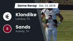 Recap: Klondike  vs. Sands  2018