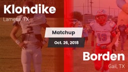 Matchup: Klondike  vs. Borden  2018