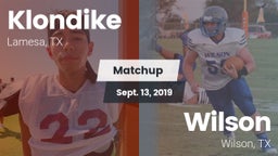 Matchup: Klondike  vs. Wilson  2019