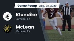 Recap: Klondike  vs. McLean  2020