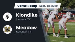 Recap: Klondike  vs. Meadow  2020