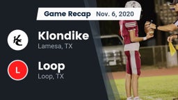 Recap: Klondike  vs. Loop  2020