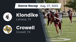 Recap: Klondike  vs. Crowell  2022