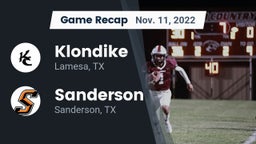 Recap: Klondike  vs. Sanderson  2022
