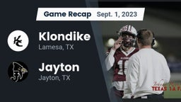 Recap: Klondike  vs. Jayton  2023