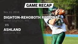 Recap: Dighton-Rehoboth Regional  vs. Ashland  2016
