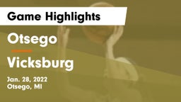 Otsego  vs Vicksburg  Game Highlights - Jan. 28, 2022