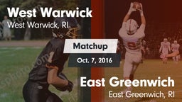 Matchup: West Warwick High vs. East Greenwich  2016