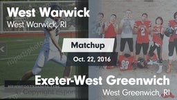 Matchup: West Warwick High vs. Exeter-West Greenwich  2016
