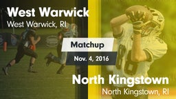 Matchup: West Warwick High vs. North Kingstown  2016