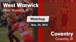 Matchup: West Warwick High vs. Coventry  2016