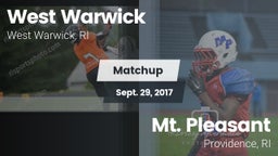 Matchup: West Warwick High vs. Mt. Pleasant  2017