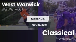 Matchup: West Warwick High vs. Classical  2018