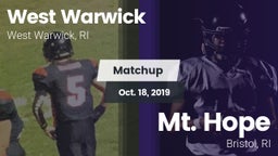 Matchup: West Warwick High vs. Mt. Hope  2019
