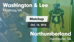 Matchup: Washington & Lee vs. Northumberland  2016