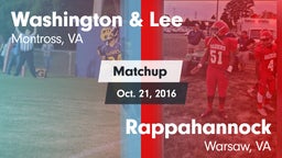 Matchup: Washington & Lee vs. Rappahannock  2016