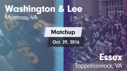 Matchup: Washington & Lee vs. Essex  2016