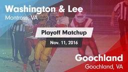 Matchup: Washington & Lee vs. Goochland  2016