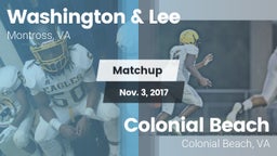 Matchup: Washington & Lee vs. Colonial Beach  2017