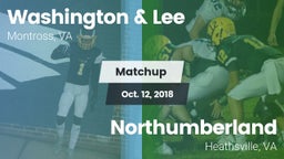 Matchup: Washington & Lee vs. Northumberland  2018