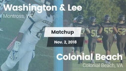 Matchup: Washington & Lee vs. Colonial Beach  2018