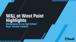 Washington & Lee football highlights W&L at West Point Highlights