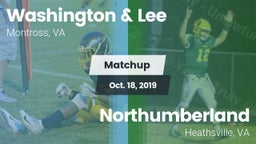 Matchup: Washington & Lee vs. Northumberland  2019