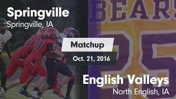 Matchup: Springville High vs. English Valleys  2016