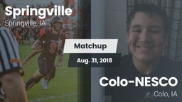 Matchup: Springville High vs. Colo-NESCO  2018