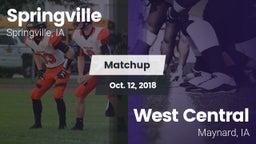 Matchup: Springville High vs. West Central  2018