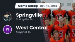 Recap: Springville  vs. West Central  2018