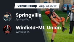 Recap: Springville  vs. Winfield-Mt. Union  2019