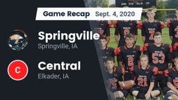 Recap: Springville  vs. Central  2020