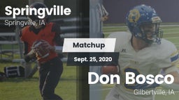 Matchup: Springville High vs. Don Bosco  2020