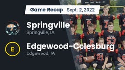 Recap: Springville  vs. Edgewood-Colesburg  2022