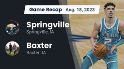 Recap: Springville  vs. Baxter  2023