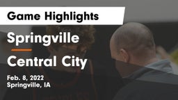 Springville  vs Central City  Game Highlights - Feb. 8, 2022