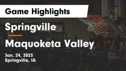 Springville  vs Maquoketa Valley  Game Highlights - Jan. 24, 2023