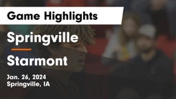 Springville  vs Starmont  Game Highlights - Jan. 26, 2024