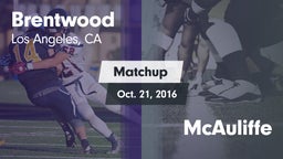 Matchup: Brentwood High vs. McAuliffe 2016