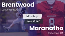 Matchup: Brentwood High vs. Maranatha  2017